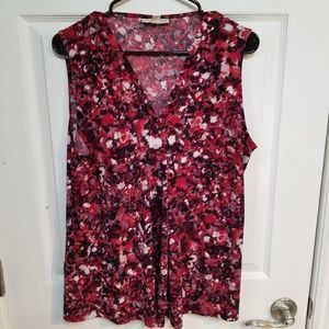 Dana Buchman Print Sleeveless Blouse (XL)